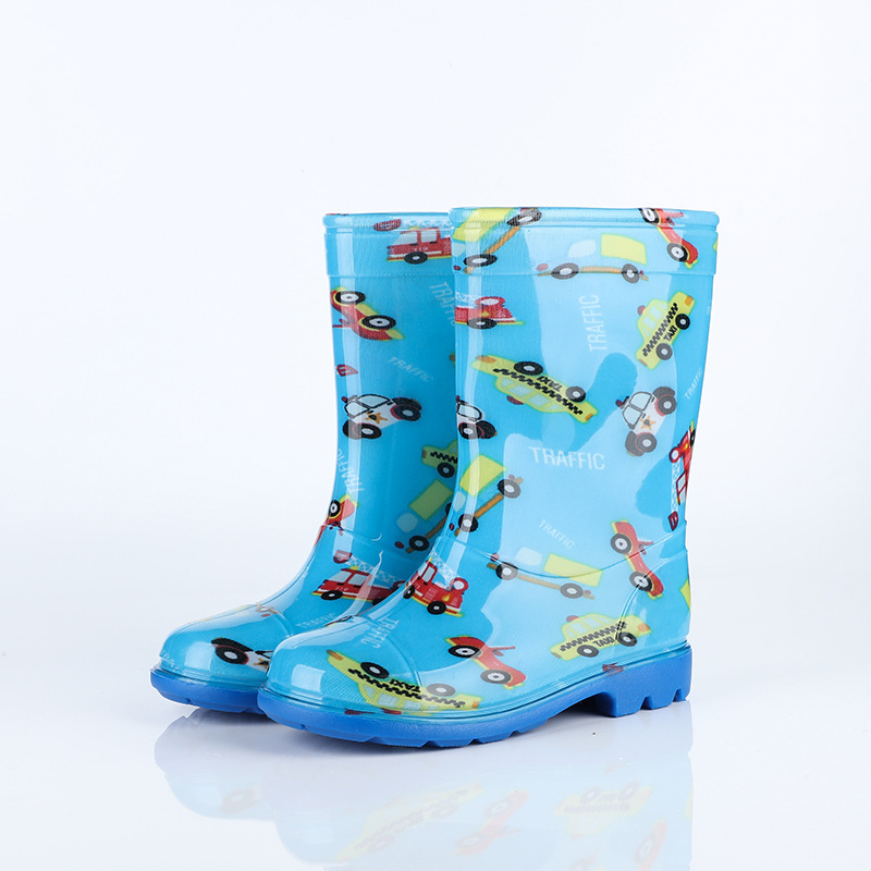 Dječje kišne čizme – vodootporne, protuklizne, tople, PVC gornji dio i potplat, prugasti uzorak