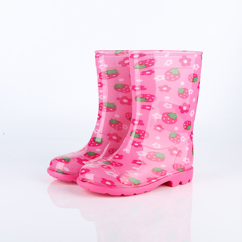 Dječje kišne čizme – vodootporne, protuklizne, tople, PVC gornji dio i potplat, prugasti uzorak