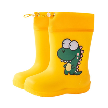 Ghete de ploaie pentru copii, cu desen animat – antiderapante, partea superioară PVC, înălțime medie, unisex, pentru copii 1–12 ani