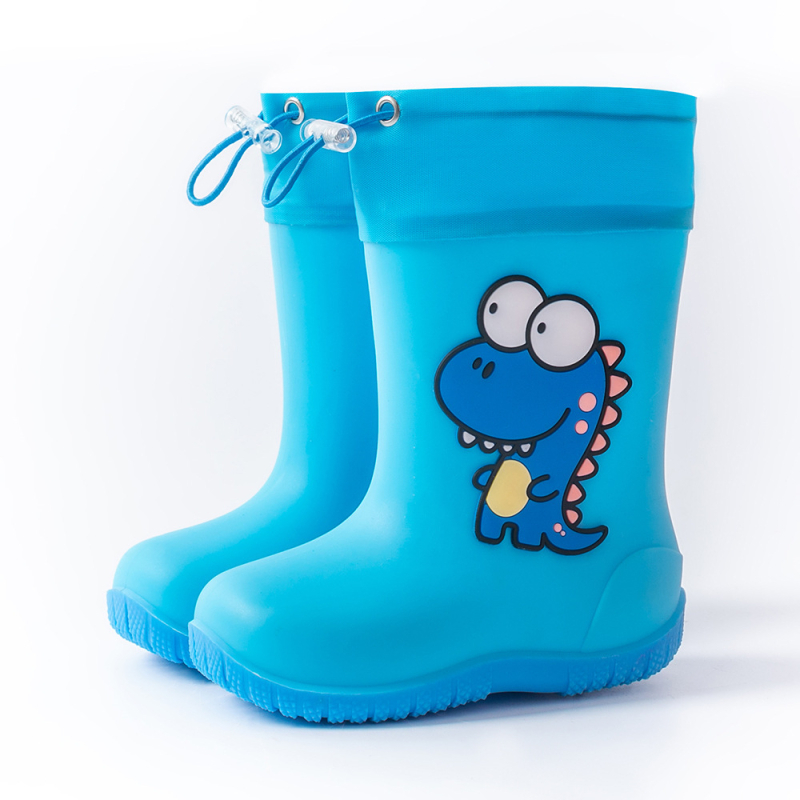Ghete de ploaie pentru copii, cu desen animat – antiderapante, partea superioară PVC, înălțime medie, unisex, pentru copii 1–12 ani