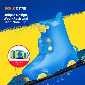 Huse pentru pantofi de ploaie pentru copii, impermeabile, antiderapante, groase, rezistente la uzură, pentru băieți și fete