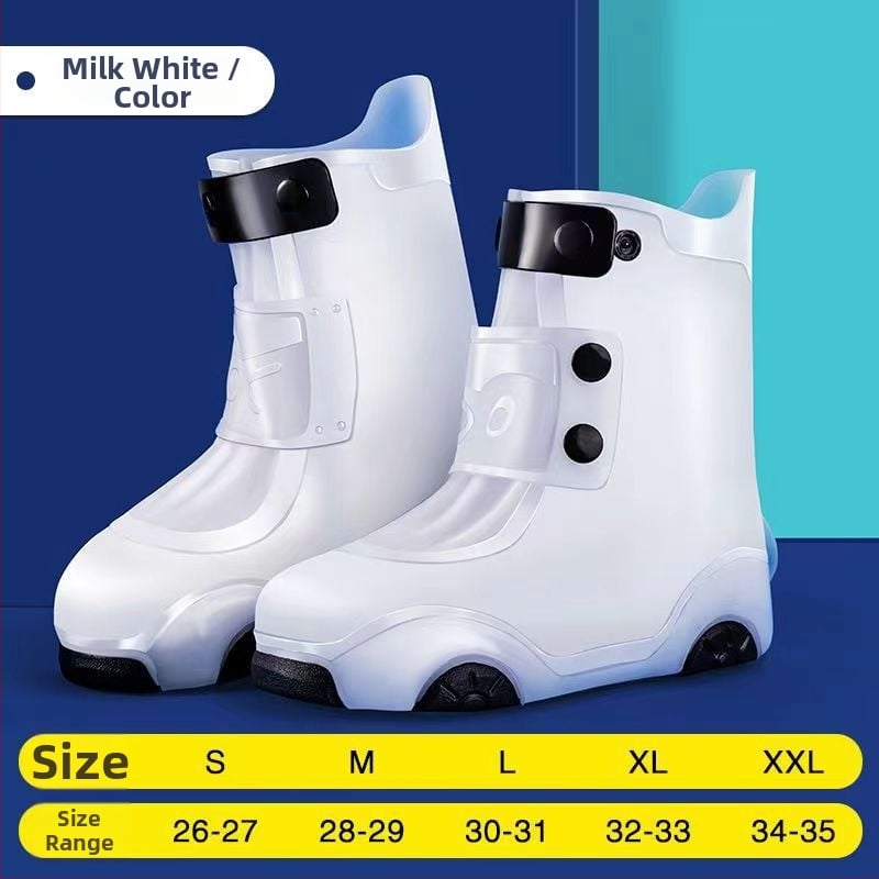 Huse pentru pantofi de ploaie pentru copii, impermeabile, antiderapante, groase, rezistente la uzură, pentru băieți și fete