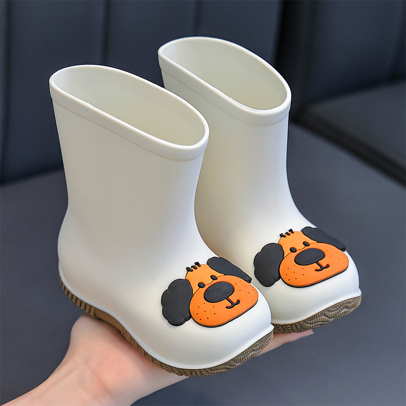 Dječje kišne čizme s karikaturnim uzorkom, PVC gornji dio, niski potpetica, kratka visina čizme, vodootporne