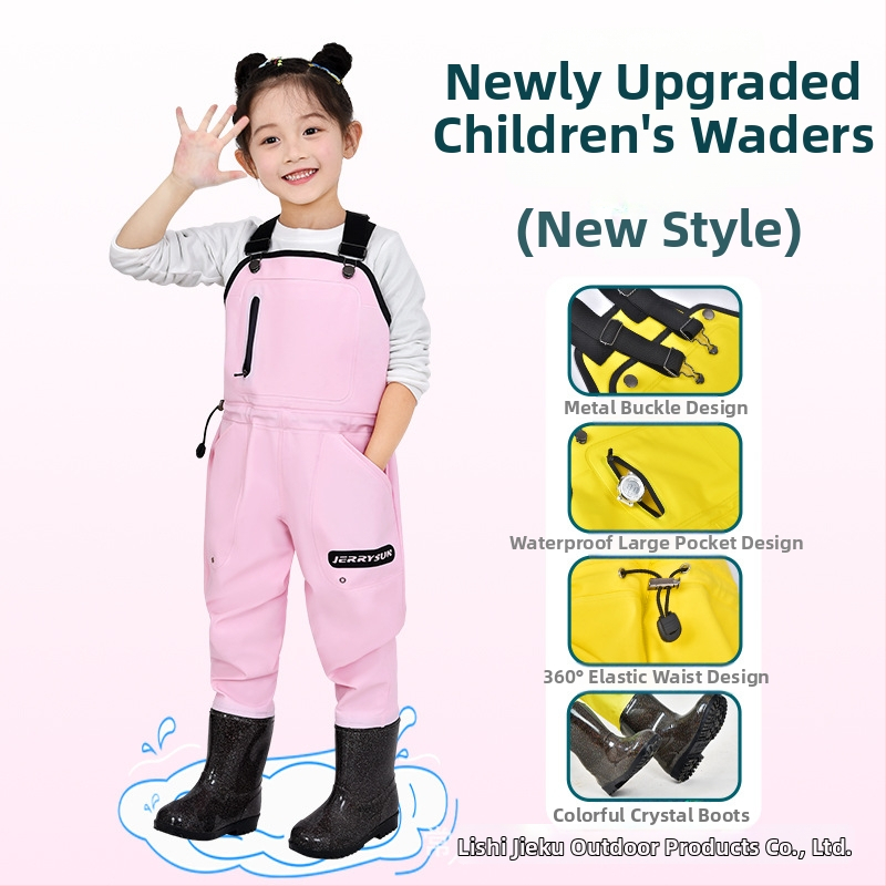 Pantaloni pentru copii impermeabili pentru plajă și mare, material PVC, respirabili, impermeabili, rezistenți vânt, unisex, potriviți pentru toate anotimpurile