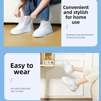 Stiprināti vienreizējie PVC lietus apavu pārvalki vīriešiem, sievietēm, pieaugušajiem un bērniem — iekštelpu un ārējai lietošanai, pārnēsājami