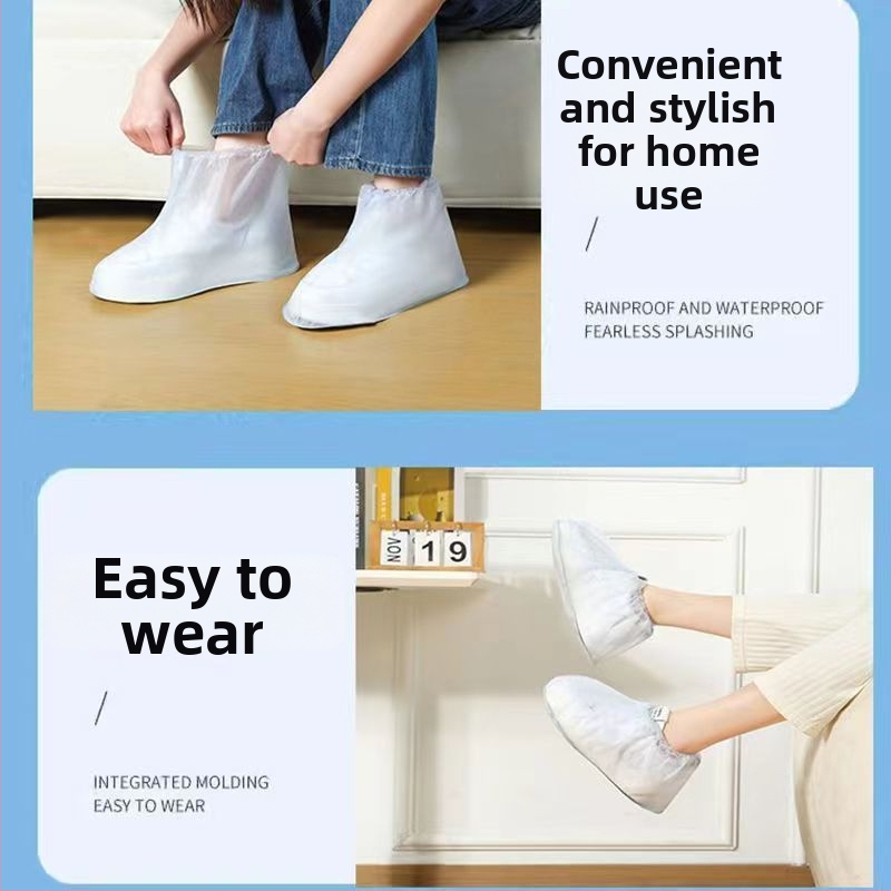 Stiprināti vienreizējie PVC lietus apavu pārvalki vīriešiem, sievietēm, pieaugušajiem un bērniem — iekštelpu un ārējai lietošanai, pārnēsājami