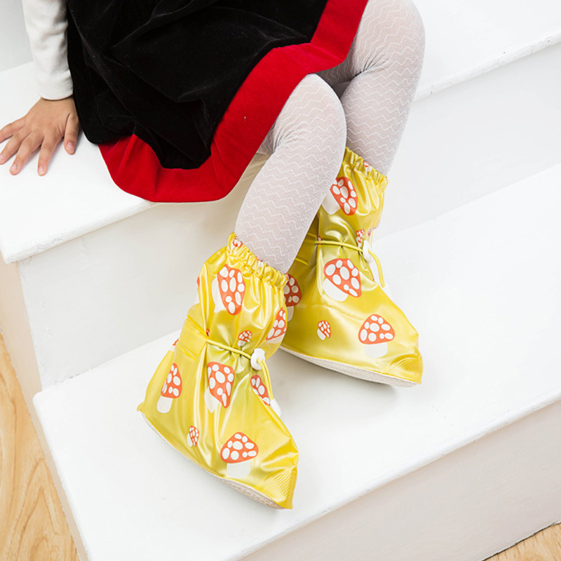 Rain Dream Xin детски калъфи за обувки – водоустойчиви, против замърсяване – карикатурни мотиви: гъба, усмихнато лице, зайче – подходящи за деца и ученици на възраст 2–10 години – персонализация под частна марка