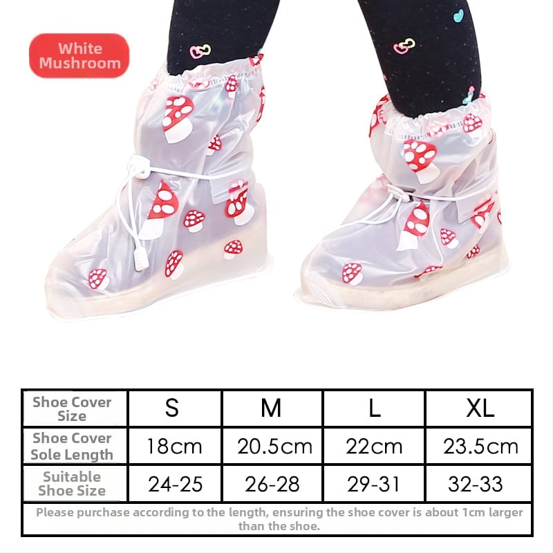 Rain Dream Xin детски калъфи за обувки – водоустойчиви, против замърсяване – карикатурни мотиви: гъба, усмихнато лице, зайче – подходящи за деца и ученици на възраст 2–10 години – персонализация под частна марка