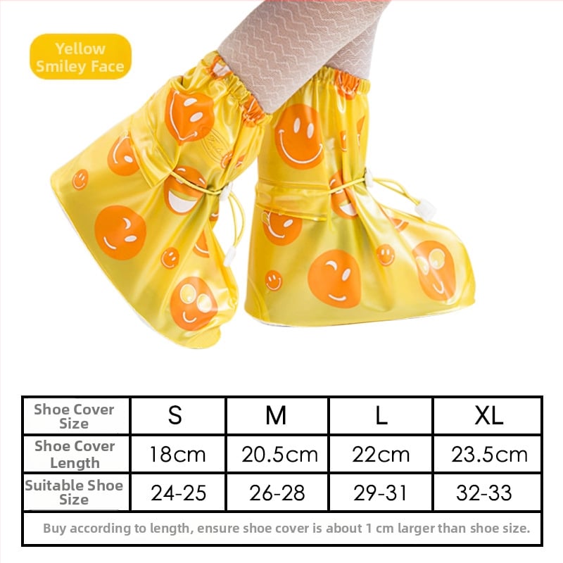 Rain Dream Xin детски калъфи за обувки – водоустойчиви, против замърсяване – карикатурни мотиви: гъба, усмихнато лице, зайче – подходящи за деца и ученици на възраст 2–10 години – персонализация под частна марка
