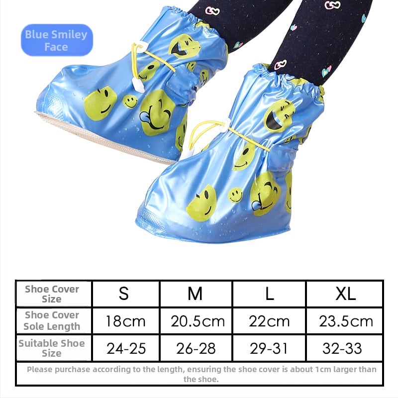 Rain Dream Xin детски калъфи за обувки – водоустойчиви, против замърсяване – карикатурни мотиви: гъба, усмихнато лице, зайче – подходящи за деца и ученици на възраст 2–10 години – персонализация под частна марка