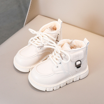 Vaikiški martininiai batai žiemai: viršus iš mikropluošto odos, gumos pada, atsparūs vandeniui, Velcro užsegimas, vidinė dirbtinės kailio pamušalas