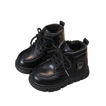 Vaikiški martininiai batai žiemai: viršus iš mikropluošto odos, gumos pada, atsparūs vandeniui, Velcro užsegimas, vidinė dirbtinės kailio pamušalas