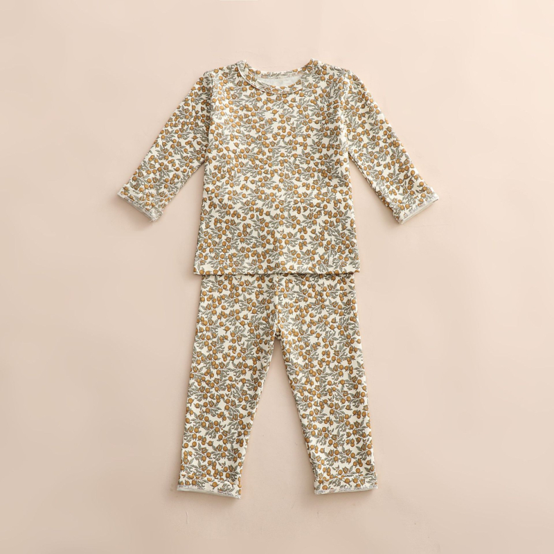 Set de haine de casă pentru copii, 95% bumbac, unisex, tricou cu mânecă lungă și pantaloni lungi, toamna 2025