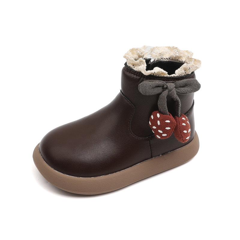 Kaler PU odiniai bateliai mergaitėms – rudens-žiemos 2025, amžiaus grupė 4–12 m