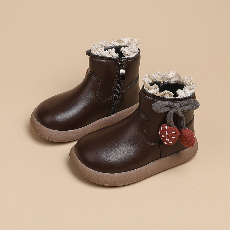 Kaler PU odiniai bateliai mergaitėms – rudens-žiemos 2025, amžiaus grupė 4–12 m