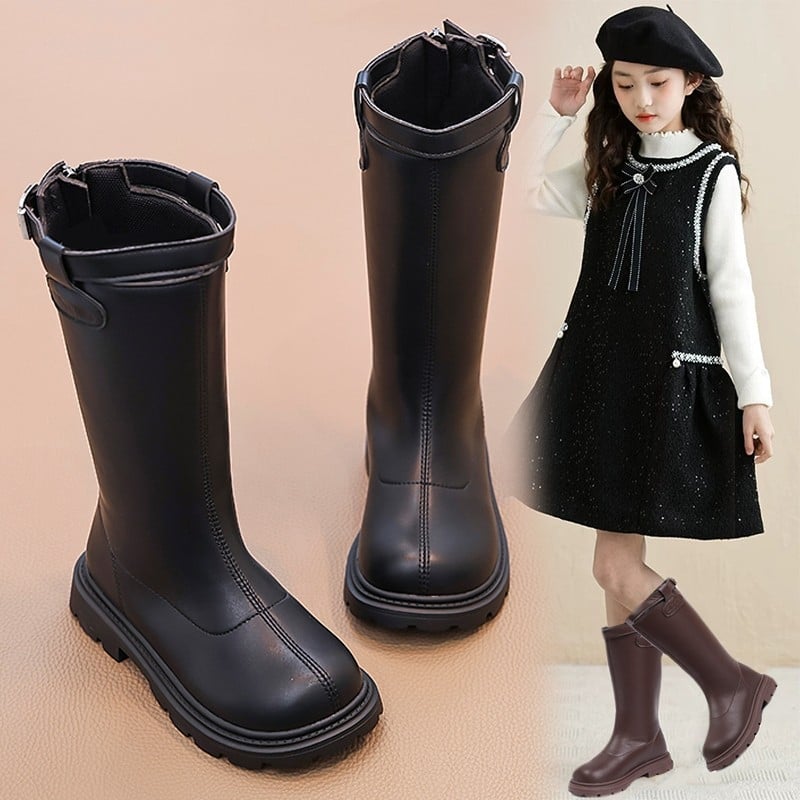 Vaikų Martin batai - Aukštas holennis, Atsparūs vandeniui, Atsparūs slydimui, Šoninis užtrauktukas, Guminė padanga