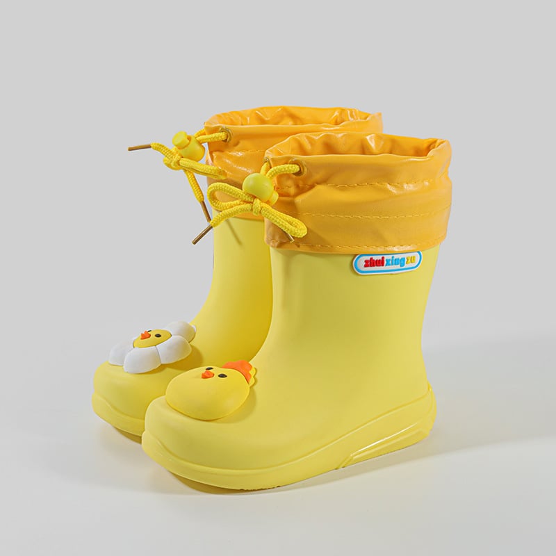 Gyerekeknek készült esőcsizmák, 3D-s rajzfilm mintával, PVC felsőrész, uniszex, 1–6 éveseknek