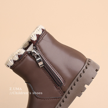 Mergaitėms Martin bateliai su PU viršumi, fleece pamušalas, šoninis užtrauktukas, atspari vandeniui guma padas, žieminis modelis