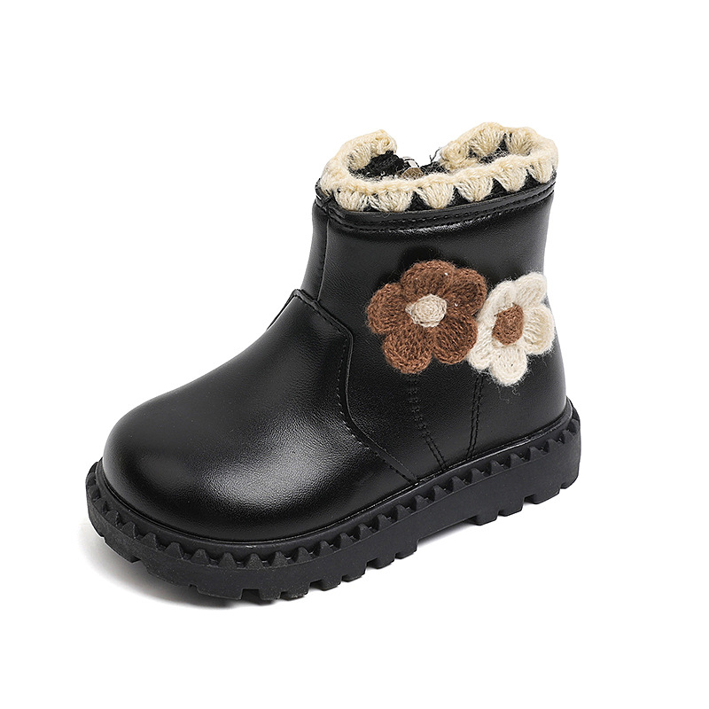 Mergaitėms Martin bateliai su PU viršumi, fleece pamušalas, šoninis užtrauktukas, atspari vandeniui guma padas, žieminis modelis