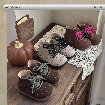 Madingi botai su retro Korejos stiliaus dizainu, šoninis užtrauktukas, velvetinis viršus, gumos padas, unisex, vaikams 4–12 metų