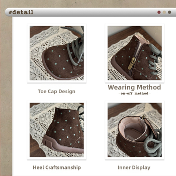 Madingi botai su retro Korejos stiliaus dizainu, šoninis užtrauktukas, velvetinis viršus, gumos padas, unisex, vaikams 4–12 metų