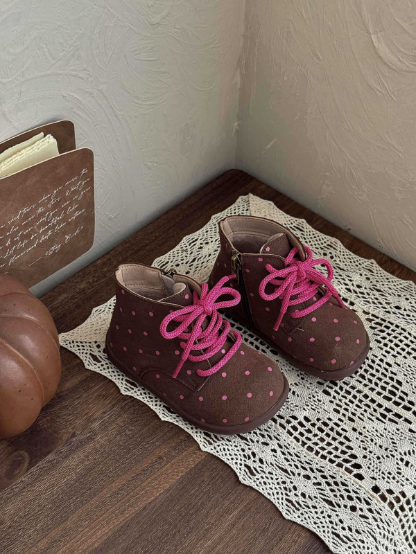 Madingi botai su retro Korejos stiliaus dizainu, šoninis užtrauktukas, velvetinis viršus, gumos padas, unisex, vaikams 4–12 metų