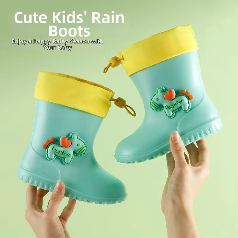 PVC gyerek esőcsizma, uniszex, középmagasságú, közepes vastagságú, 1–6 éveseknek