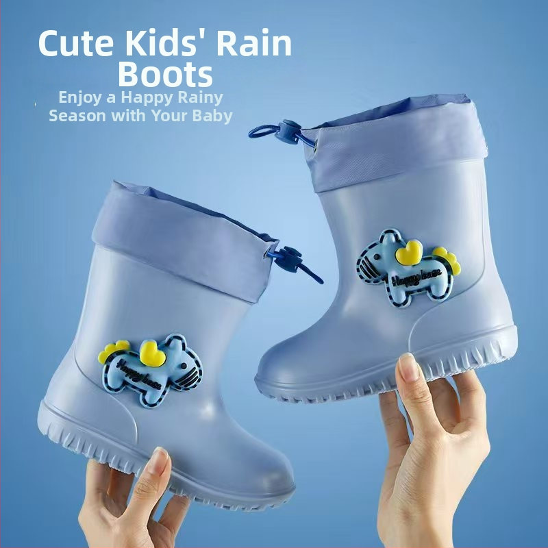 PVC gyerek esőcsizma, uniszex, középmagasságú, közepes vastagságú, 1–6 éveseknek