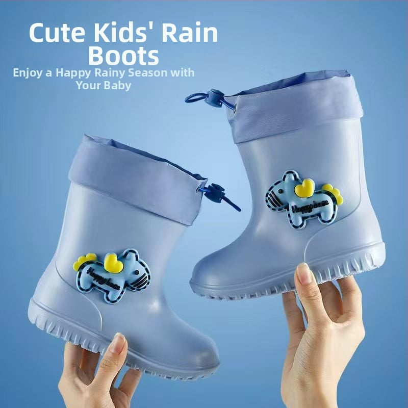 PVC gyerek esőcsizma, uniszex, középmagasságú, közepes vastagságú, 1–6 éveseknek