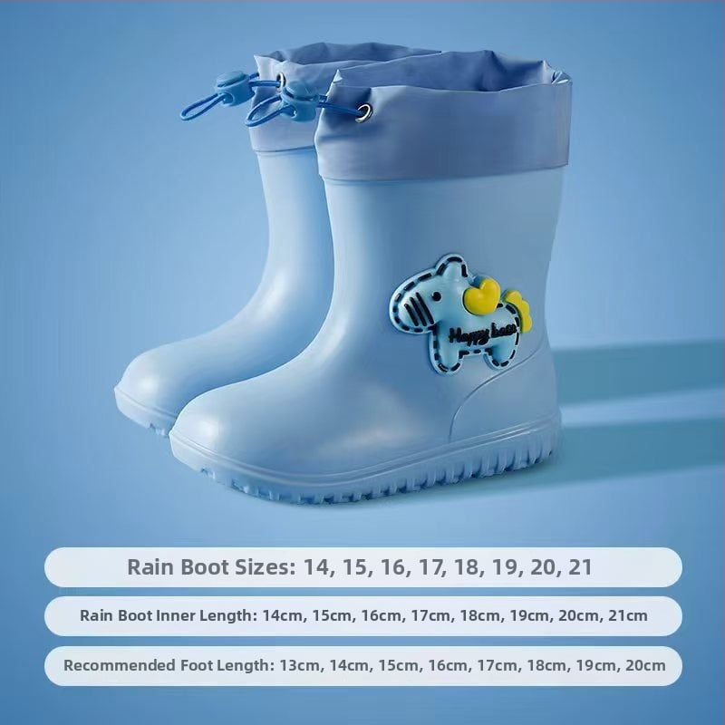 PVC gyerek esőcsizma, uniszex, középmagasságú, közepes vastagságú, 1–6 éveseknek