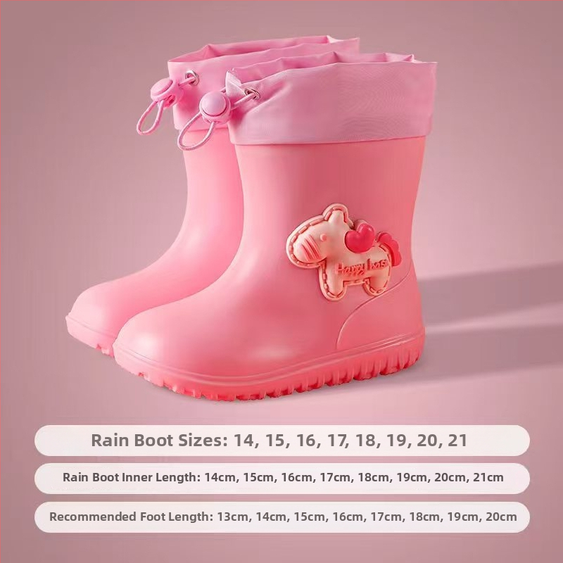 PVC gyerek esőcsizma, uniszex, középmagasságú, közepes vastagságú, 1–6 éveseknek