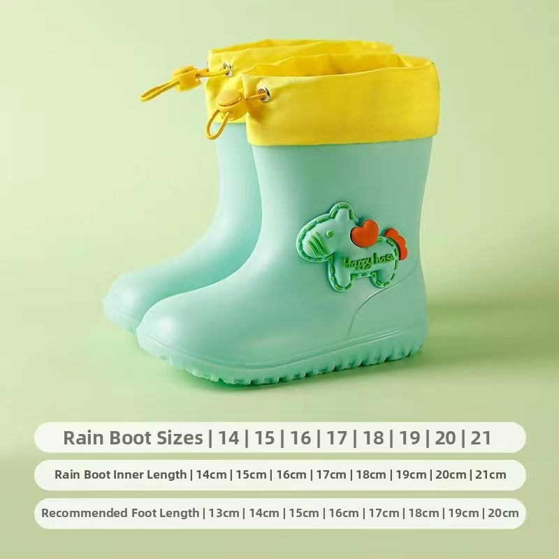 PVC gyerek esőcsizma, uniszex, középmagasságú, közepes vastagságú, 1–6 éveseknek