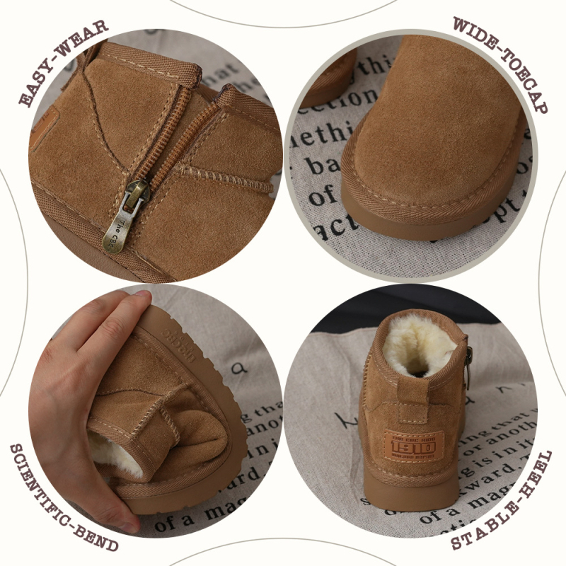 Dječje gležnjače od nubuka kravlje kože, unisex, vintage stil, marka Little shaoheng xshx, porijeklo: Wenzhou, Zhejiang