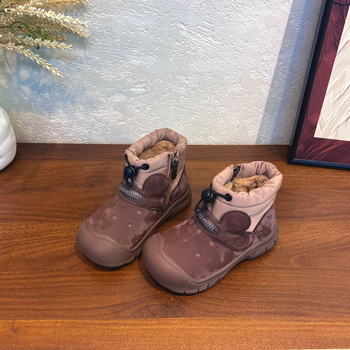 Botosei de iarnă unisex, exterior din Super Fiber, talpă din cauciuc, impermeabili și călduroși, stil coreean, pentru copii 7-16 ani