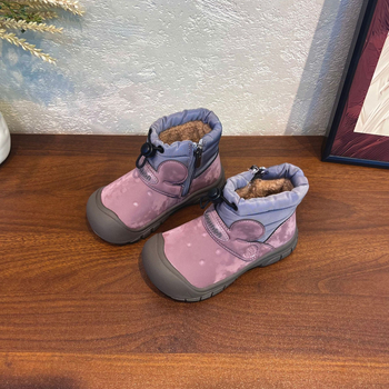 Botosei de iarnă unisex, exterior din Super Fiber, talpă din cauciuc, impermeabili și călduroși, stil coreean, pentru copii 7-16 ani