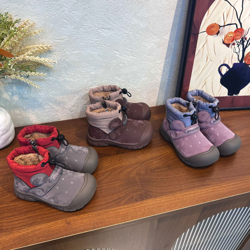 Botosei de iarnă unisex, exterior din Super Fiber, talpă din cauciuc, impermeabili și călduroși, stil coreean, pentru copii 7-16 ani