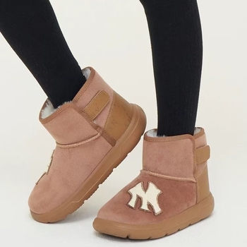 Női bokacsizmák téli, fleece béléssel, felső része mű PU, gumírozott talp, koreai stílus