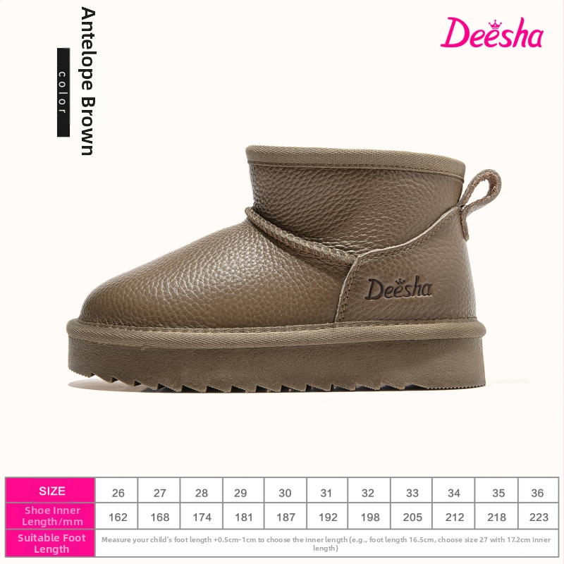 Dječje čizme do gležnja od teleće kože, casual stil, unisex, uzrast 4–16 godina