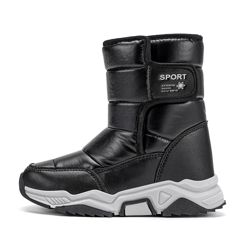 Dječje snježne čizme do gležnja, gornji dio mikrovlakana koža, unisex, sportski stil, za dob 4–16 godina