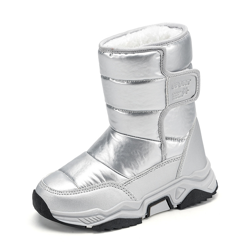 Dječje snježne čizme do gležnja, gornji dio mikrovlakana koža, unisex, sportski stil, za dob 4–16 godina