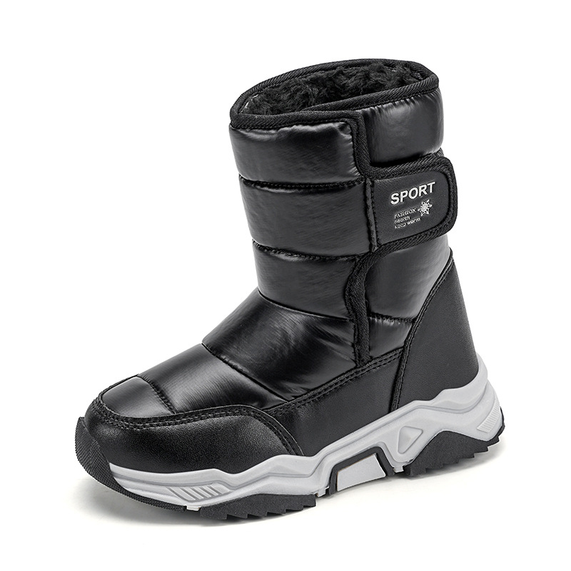 Dječje snježne čizme do gležnja, gornji dio mikrovlakana koža, unisex, sportski stil, za dob 4–16 godina