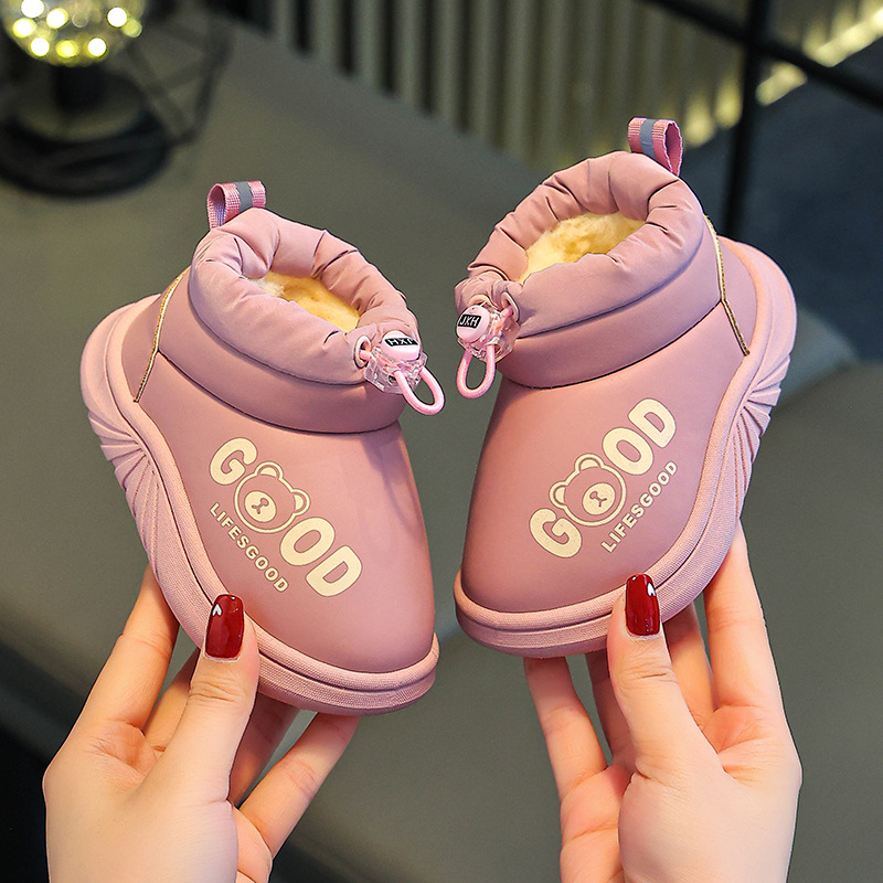 Botine de zăpadă pentru copii - design cartoon, partea superioară PU, unisex, vârsta 1-6 ani