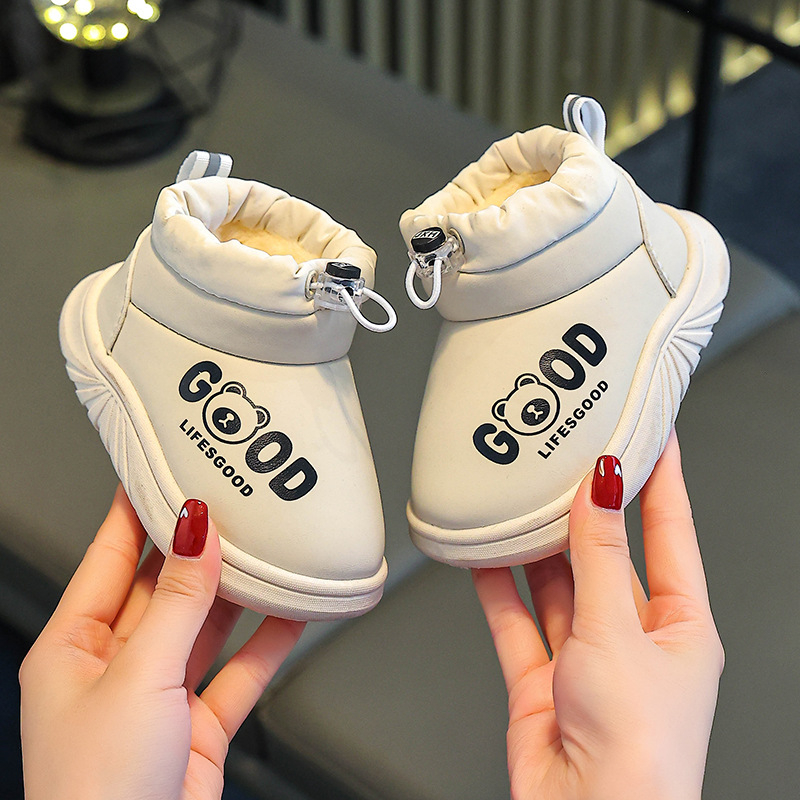 Botine de zăpadă pentru copii - design cartoon, partea superioară PU, unisex, vârsta 1-6 ani