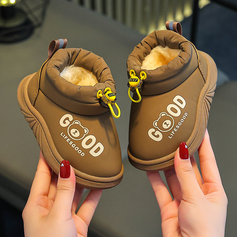 Botine de zăpadă pentru copii - design cartoon, partea superioară PU, unisex, vârsta 1-6 ani