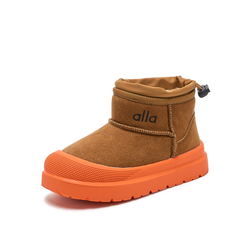 Ghete de iarnă pentru copii, glezne, unisex, partea superioară Super Fiber, talpă din cauciuc, vârsta 4–12 ani