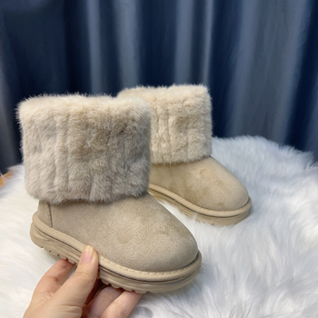 Lányoknak szóló bokacsizma - koreai stílus, felső rész műbőr, 7–16 éves korosztály