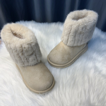 Lányoknak szóló bokacsizma - koreai stílus, felső rész műbőr, 7–16 éves korosztály