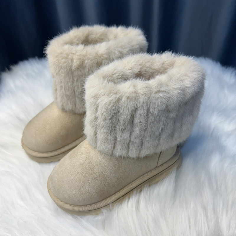 Lányoknak szóló bokacsizma - koreai stílus, felső rész műbőr, 7–16 éves korosztály