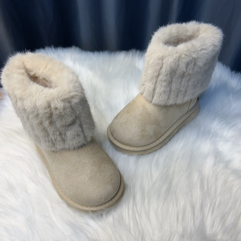 Lányoknak szóló bokacsizma - koreai stílus, felső rész műbőr, 7–16 éves korosztály