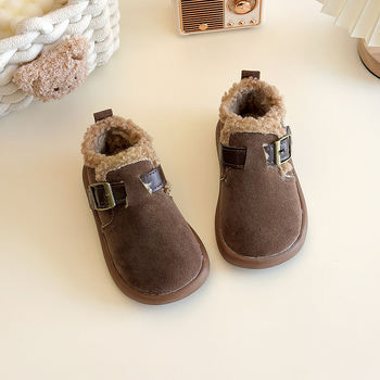 Dječje zimske cipele od velura s fleec podstavom, Velcro zatvarač, debela TPR potplat, unisex, uzrast 1-12 godina